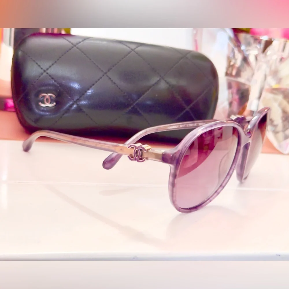Chanel Sunglasses w Enameled CC Logo Charms